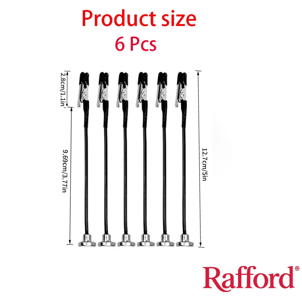 Rafford 12Pcs Bendable Model Painting Alligator Clip Sticks Rubber Tips + Metal Magnetic Base - for Airbrush, Hobby Model Pa…