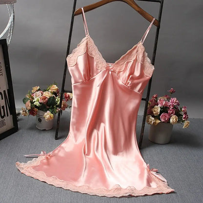 Sexy Lace Patchwork Camisola Lingerie Nighty Wedding Dress Sleep Wear Nightdress Clothes Women's Nightgowns Sexy Nightwear -…