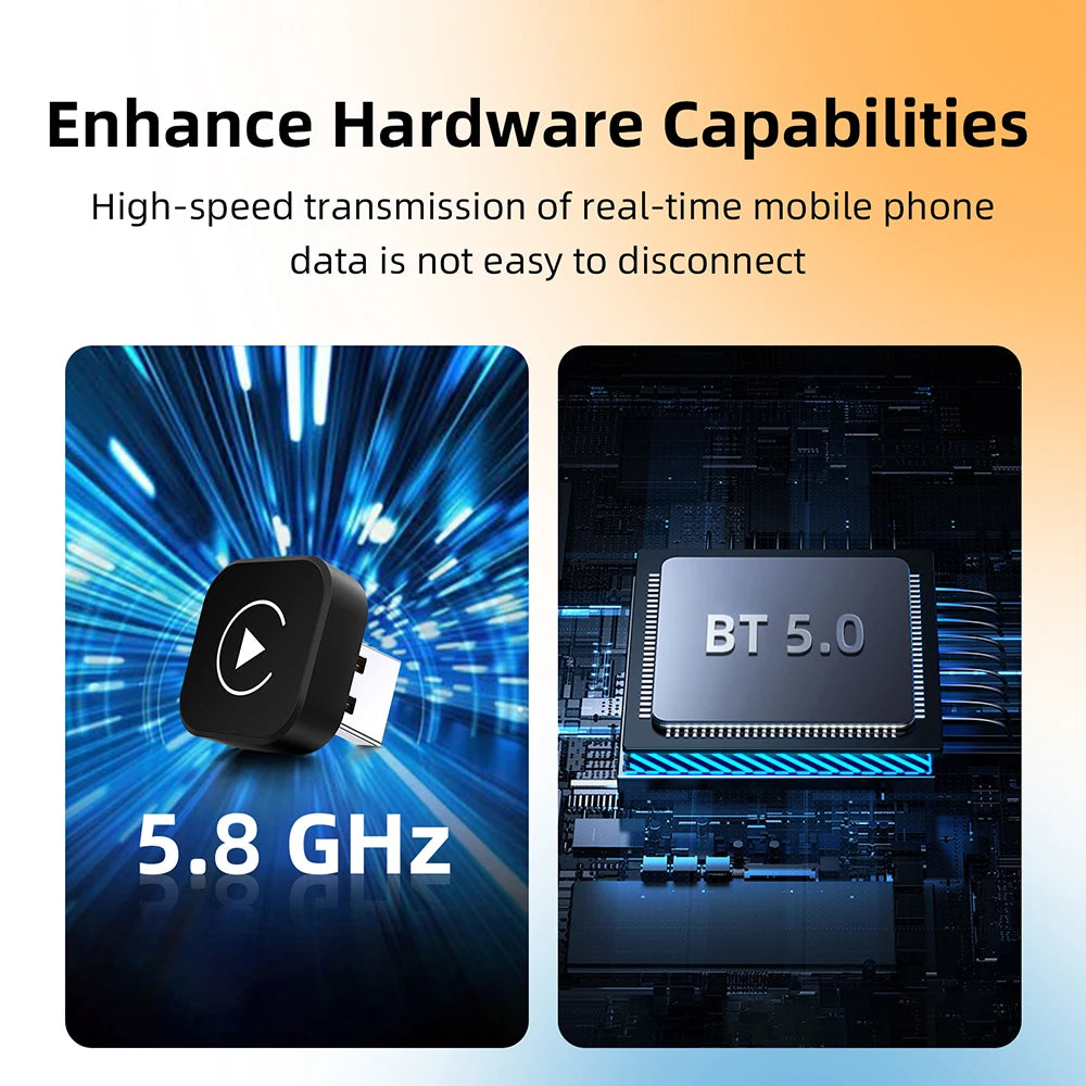2in1 Wireless CarPlay Dongle Wireless Android Auto Adapter AI Smart Box Car Intelligent Systems For Car With Wired CarPlay -…