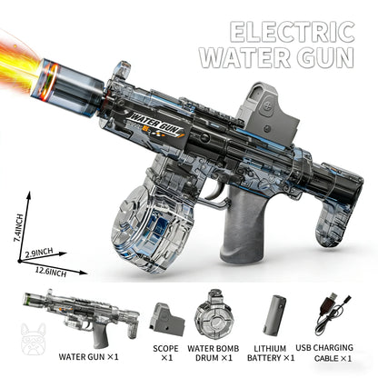 Simulated Firing and Recoil Electric Water Gun Toys Children Automatic Sensor Lights Water Pistol Summer Outdoor Beach Kids…