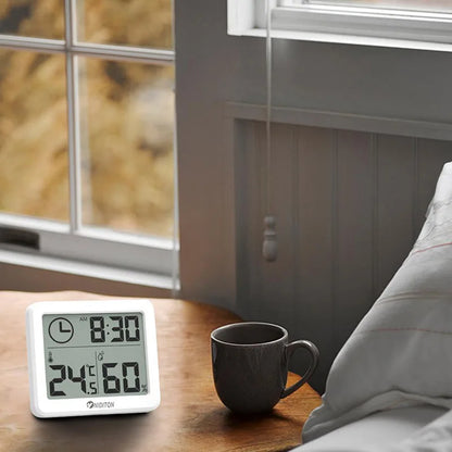 Digital Clock Desk Clock with Temperature Humidity Wall Clocks for Home Kitchen Office Desk Decorations NIDITON - image 2