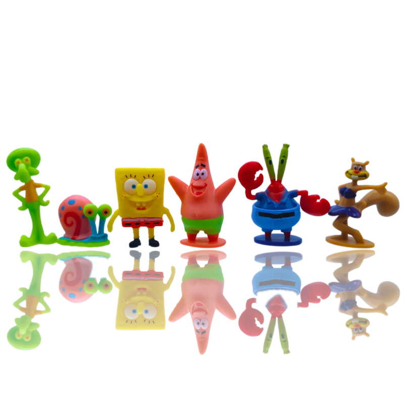 6pcs SpongeBob Fish Tank Decoration Cartoon Aquarium Doll Decorations Pineapple House Fish Shrimp Hideout Aquarium Decoratio…