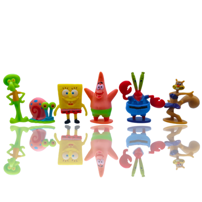 6pcs SpongeBob Fish Tank Decoration Cartoon Aquarium Doll Decorations Pineapple House Fish Shrimp Hideout Aquarium Decoratio…