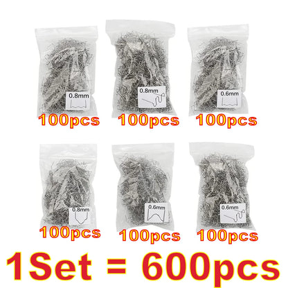 100-600Pcs Auto Plastic Repair Welding Nails Car Bumper Repair Welded Stud Precut Wave Nails Machine Welding Hot Stapler - i…