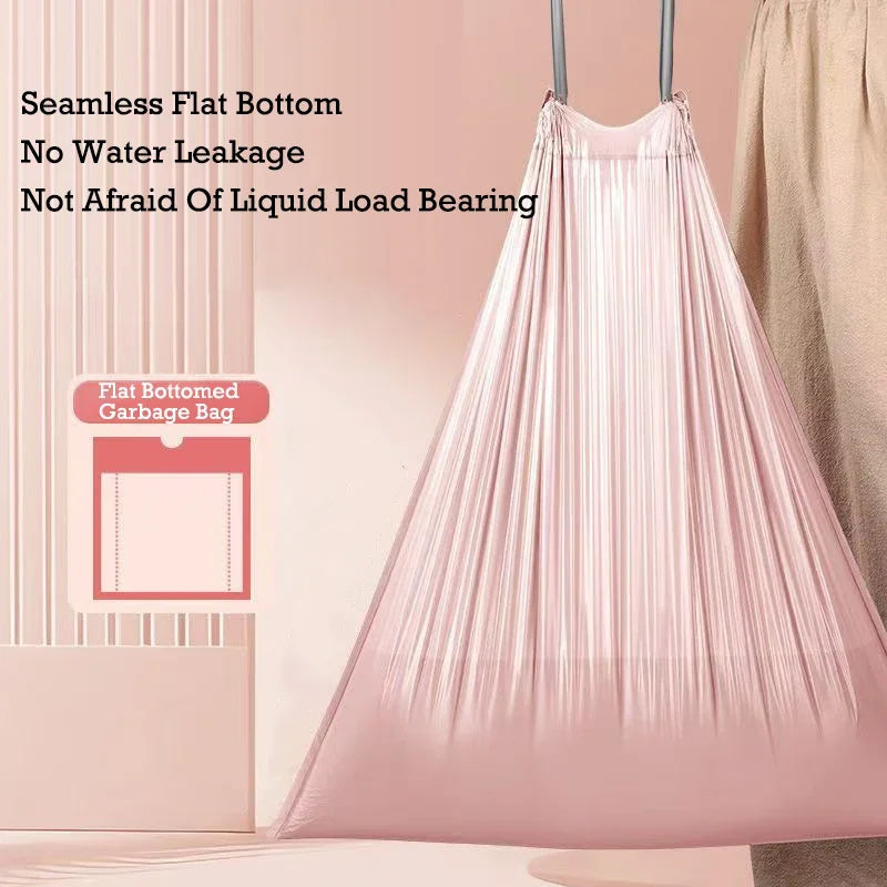 50/100/200PCS Thickening Drawstring Garbage Bags Large Capacity Handheld Trash Bag for Kitchen Household Disposable Waste Ba…