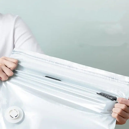 No Need Pump Vacuum Bags Large Plastic Storage Bags for Storing Clothes Blankets Compression Empty Bag Covers Travel Accesso…