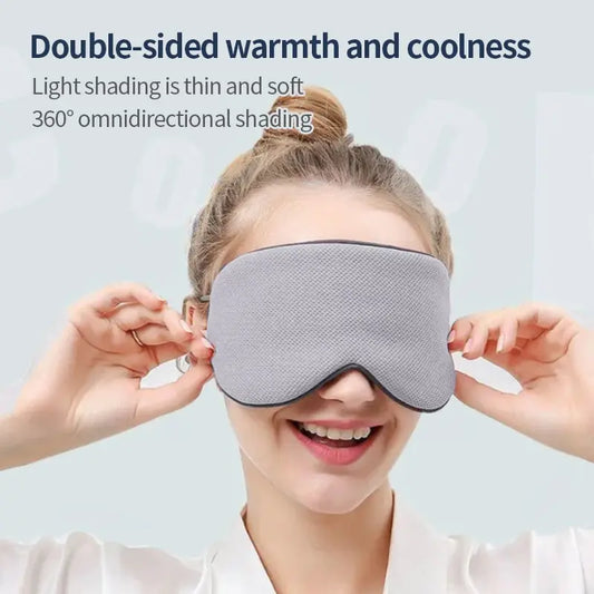 Sleeping Eye Mask Korean Style Ice Silk Warm And Cool Dual Use Adjustable Travel Light Blocking Breathable Eye Mask - image 2