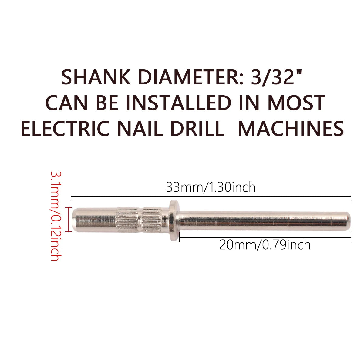 100pcs 3.1mm Mini Sanding Bands Kits Nail Drill Bits Mandrel Sets Electric Manicure Accessories Tool Dead Skin Remover - ima…