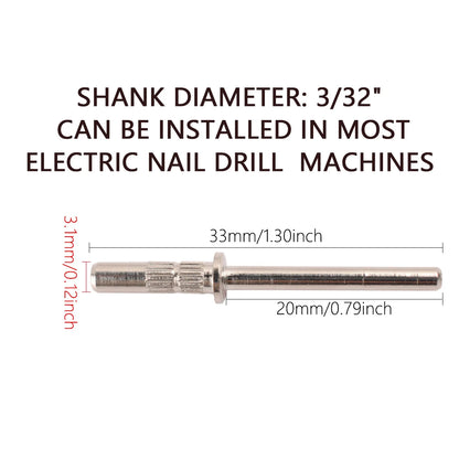 100pcs 3.1mm Mini Sanding Bands Kits Nail Drill Bits Mandrel Sets Electric Manicure Accessories Tool Dead Skin Remover - ima…