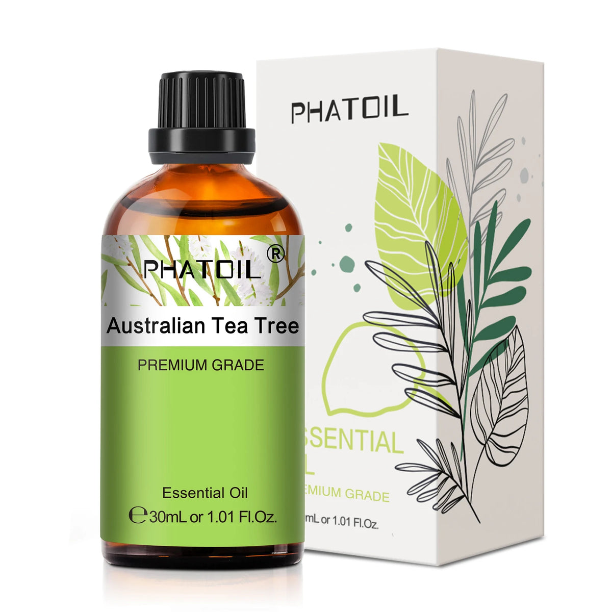 PHATOIL 1PCS Aromatherapy Essential Oil 30ml Lemon Eucalyptus Lavender Bergamot Jasmine Juniper Rose Vanilla Aroma Essential…