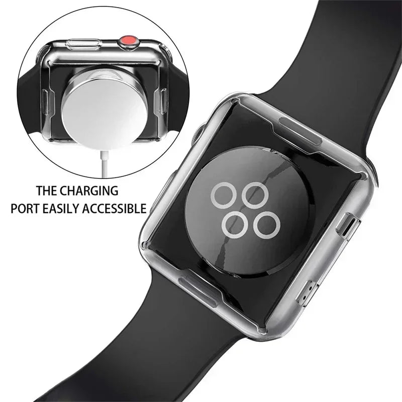 Soft TPU Screen Protector for Apple Watch 10 9 8 45mm 41mm 44mm 42mm 46mm 49mm Full Case Cover for IWatch Ultra 7 SE 6 5 4 3…