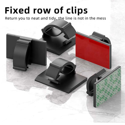 30pcs Cable Organizer Clips Cord Holder Desktop Workstation Wire Manager USB Charging Data Line Bobbin Winder Cable Manageme…