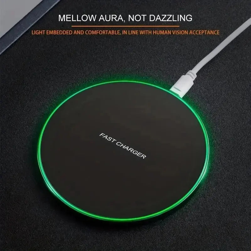 Wireless Charger For iPhone 17 15 14 13 12 X Pro Max Induction Fast Charging Pad Dock Station For Samsung S23 S22 Xiaomi Hua…