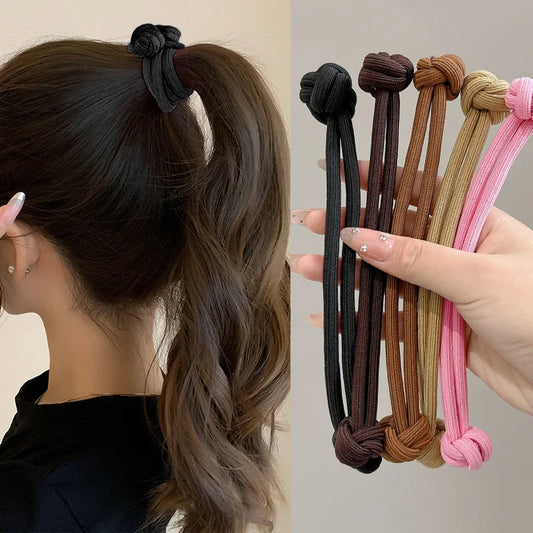 Simplicity Stretch Rubber Hair Ties for Women High Elasticity Fashion Girl Head Rope Scrunchie Hair Accessories