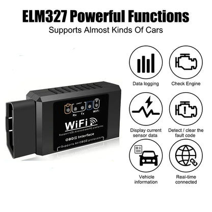 Popular ELM327 WiFi OBD2 Code Reader Scanner V1.5 Car Diagnostic Tools Car Fault Detector For Android/IOS/PC - image 2