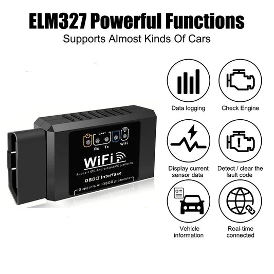 Popular ELM327 WiFi OBD2 Code Reader Scanner V1.5 Car Diagnostic Tools Car Fault Detector For Android/IOS/PC - image 2