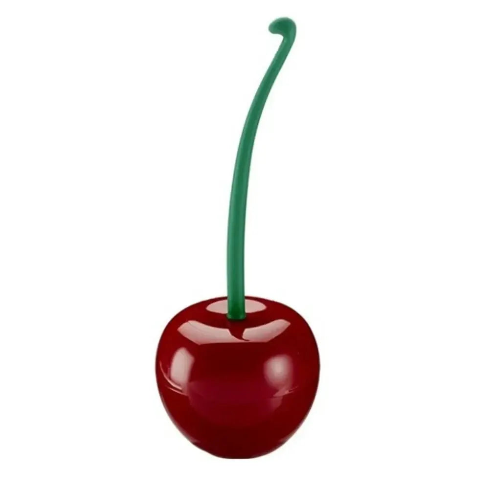 1pc Red Toilet Brush Creative Lovely Cherry Shape Lavatory Toilet Brush Holder Set Toilet Holder Bathroom Accessories - imag…