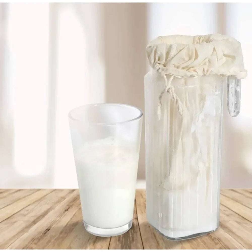 Reusable Cheese Cloth Filter Bags for Tea Yogurt Cold Brew Milk Tea Strainers Soap Herbs Spice Strainers Muslin Drawstring B…