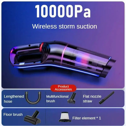 Handheld Home Vacuum Cleaner Rechargeable Portable Vacuum Cleaner Car Home Dual Purpose Wireless Dust Catcher Pet Hair 10000…