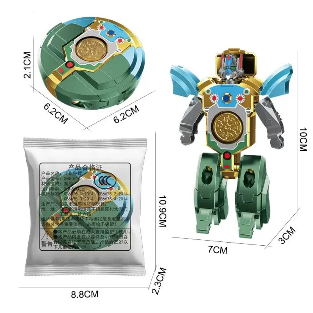 New 360 Rotating Ball Deformation Robot Fingertip Gyro Decompression Toy, Anti-compression Adult Sensory Toys, Children's Gi…