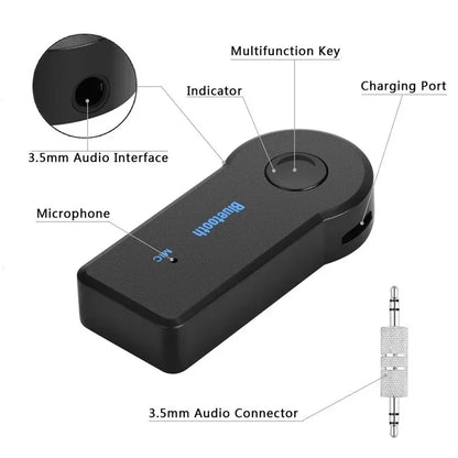 2 in 1 Wireless Bluetooth 5.0 Receiver 3.5mm Jack for Car Music Audio Aux A2DP Headphone Transmitter Adapter Reciever Handsf…