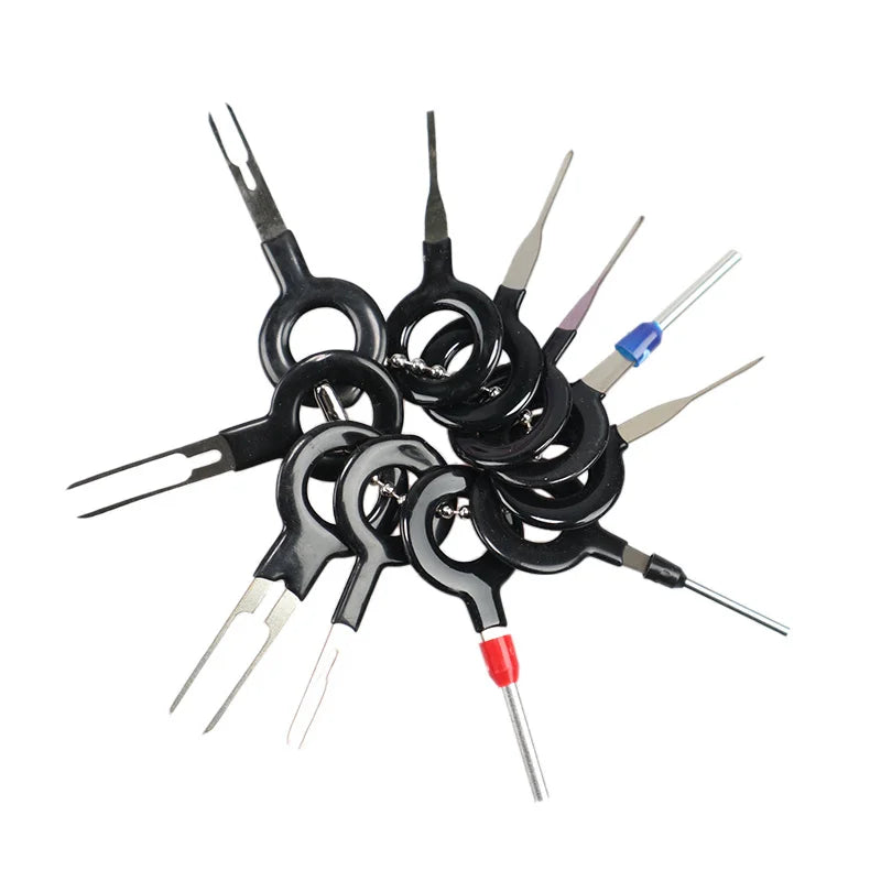 11/18/26Pcs Car Terminal Removal Repair Tools Electrical Wiring Crimp Connector Pin Extractor Kit Keys Automotive Plug Pulle…