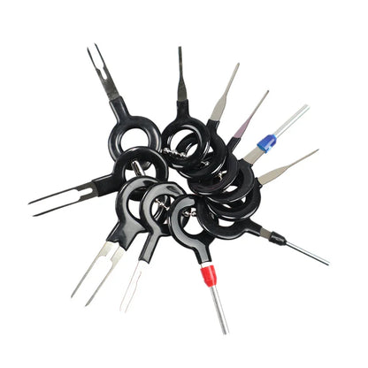 11/18/26Pcs Car Terminal Removal Repair Tools Electrical Wiring Crimp Connector Pin Extractor Kit Keys Automotive Plug Pulle…