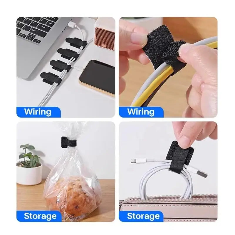 Reusable Cable Ties Fastening Wire Organizer Cord Rope Holder Self Adhesive Adjustable Cord Organizer Straps Desk Management…
