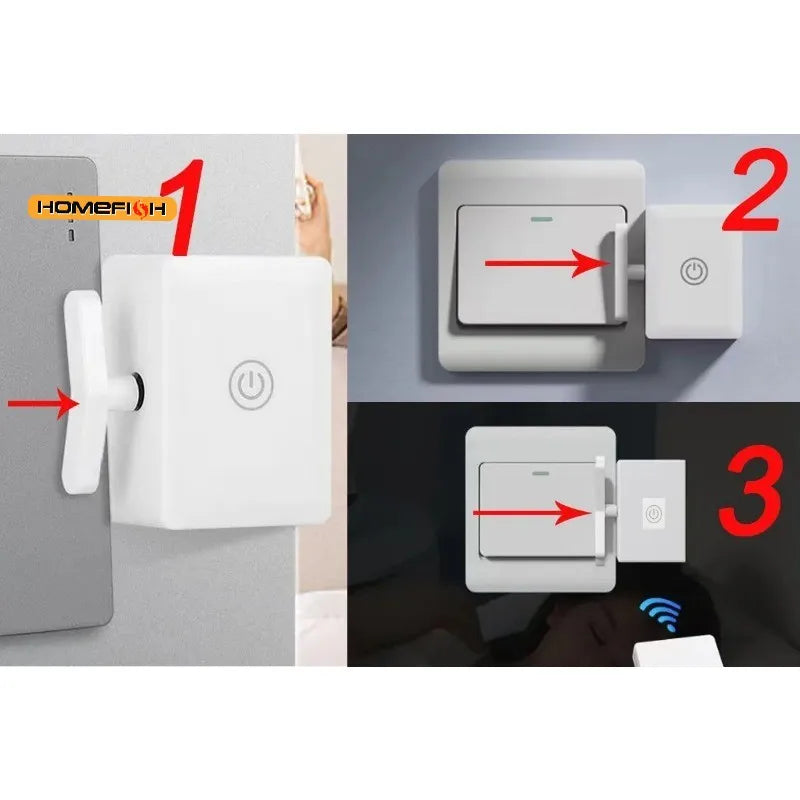 Wireless Control Light Switch Off Tool Automatic Button Pusher Intelligent USB Rechargeable Lazy Remote Control Switch - ima…