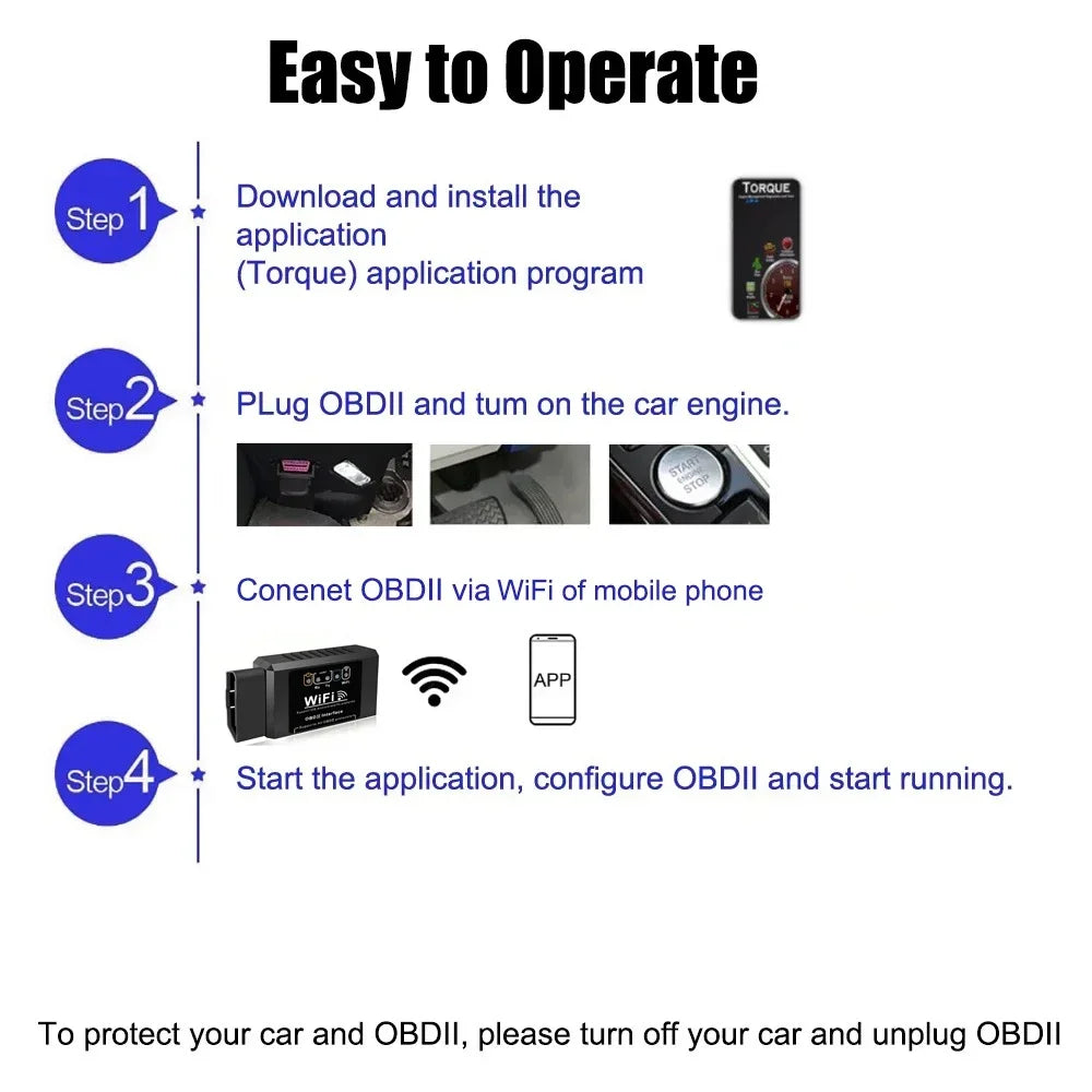 Popular ELM327 WiFi OBD2 Code Reader Scanner V1.5 Car Diagnostic Tools Car Fault Detector For Android/IOS/PC - image 4