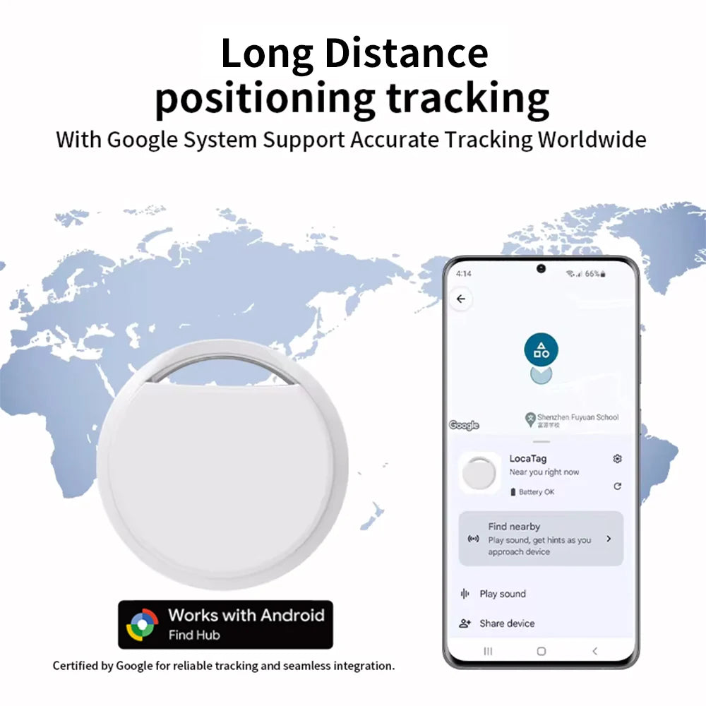 Navigation Tracker For Android Phones Work With Google Find Hub App Remote Locating Key Finder for Xiaomi Samsung Pixel GMS…