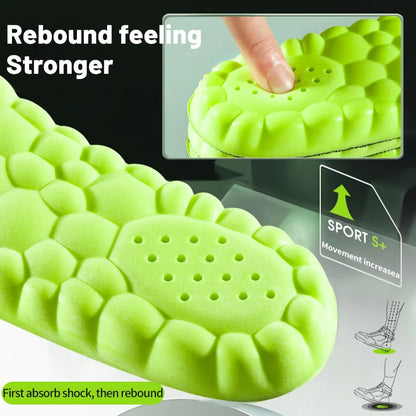 4D Sport Insole Super Soft Shoes Sole Pads for Feet Shock Absorption Baskets Shoe Sole Arch Support Orthopedic Inserts - ima…