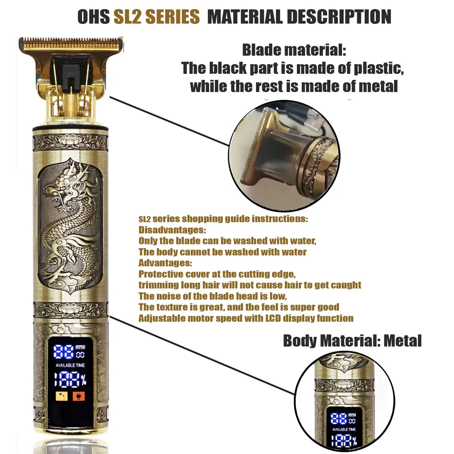 T9 Hair Clipper Repair Beard Shaving Body Hair Trimmer Clippers Electric Machine Men Haircut Machine 0mm Barber Shaver - ima…