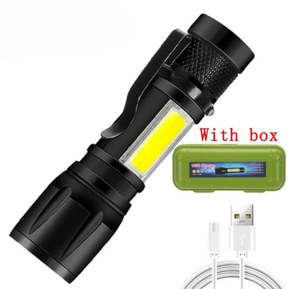 2000LM Ultra Bright P50 LED Flashlight Tactical EDC Emergency Spotlight Telescopic Zoom Handheld Torch with 14500/18650 Batt…