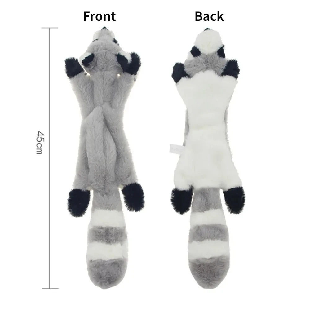Funny Simulated Animal No Stuffing Dog Toy with Squeakers Durable Stuffingless Plush Squeaky Dog Chew Toy Crinkle Pet Squeak…