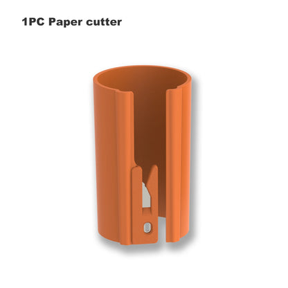 HORN Sliding Wrapping Paper Cutter - Easy-Glide Gift Wrap Trimmer for Christmas & Birthdays, Durable ABS，, Orange/Black - im…