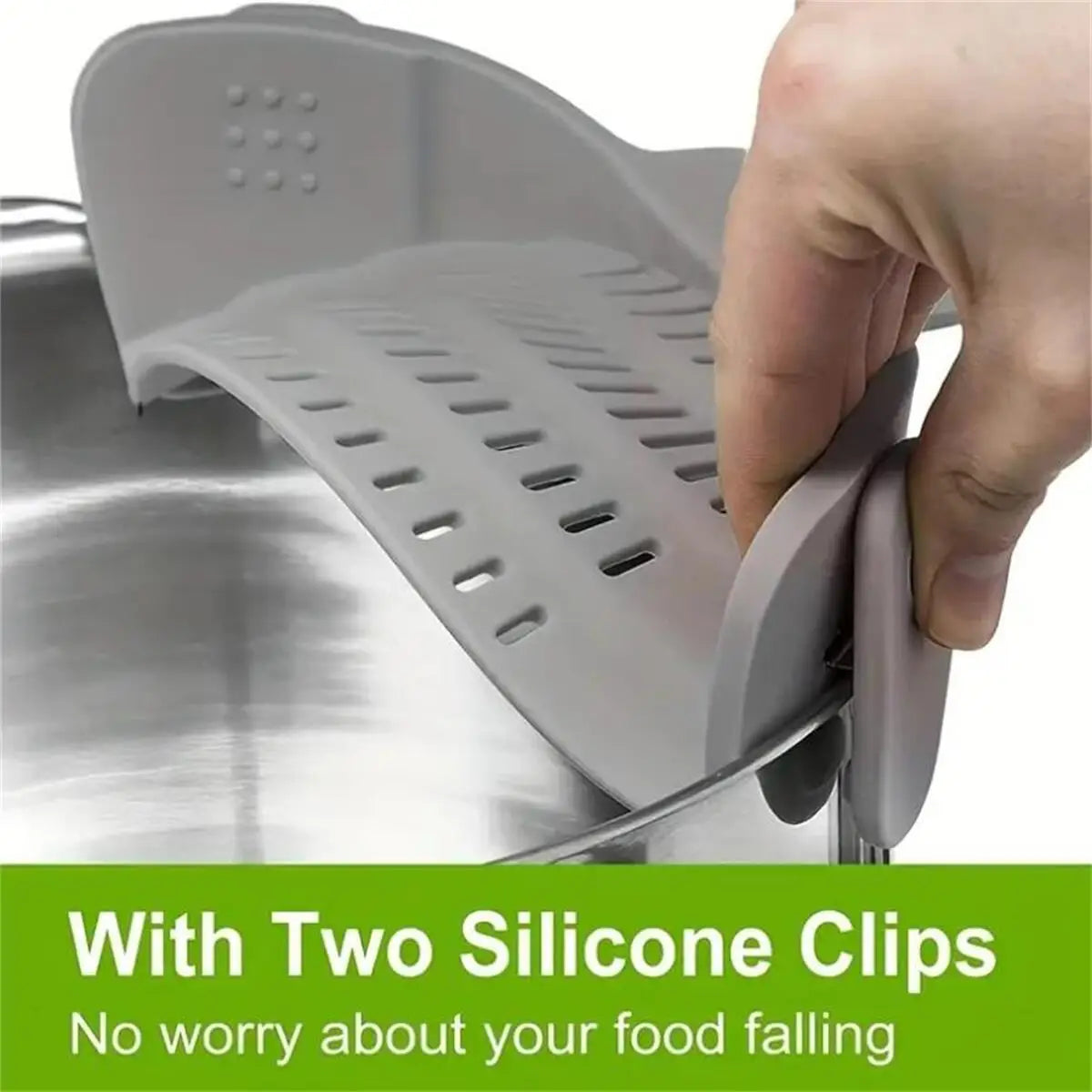 1pc, Strainer, Pot Strainer, Adjustable Clip On Strainer For Pots Pans And Bowls, Kitchen Pot Strainer - image 5