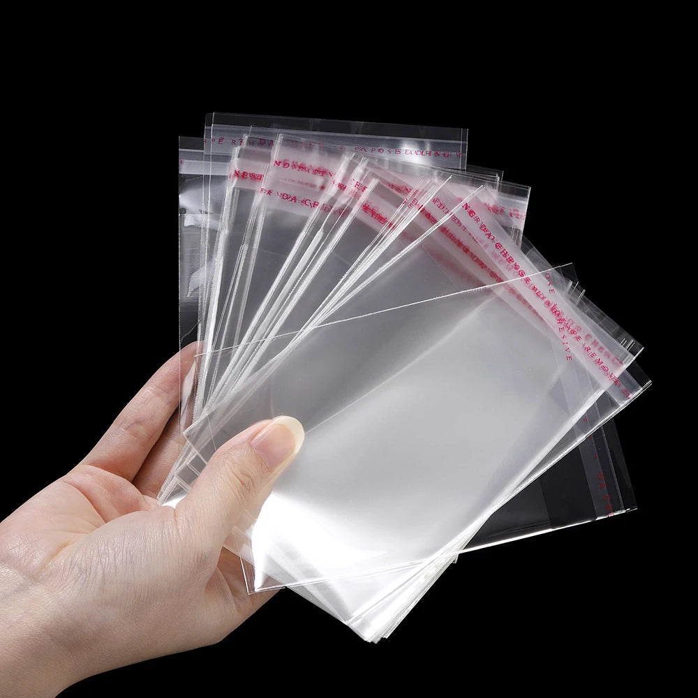 100pcs/lot Transparent Self Adhesive Seal Bags OPP Plastic Cellophane Bags Gifts Bag & Pouch Jewelry Packaging Bags - image 6