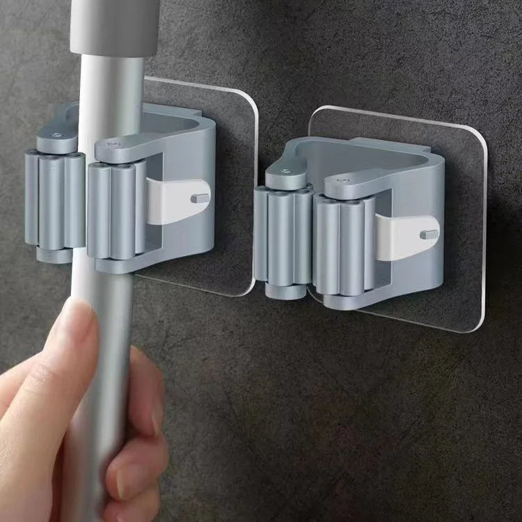 Multi-Purpose Hooks Adhesive Wall Hanging Mop Rack Broom Hanger Hook Kitchen Bathroom Organization Home Organizer Accessorie…