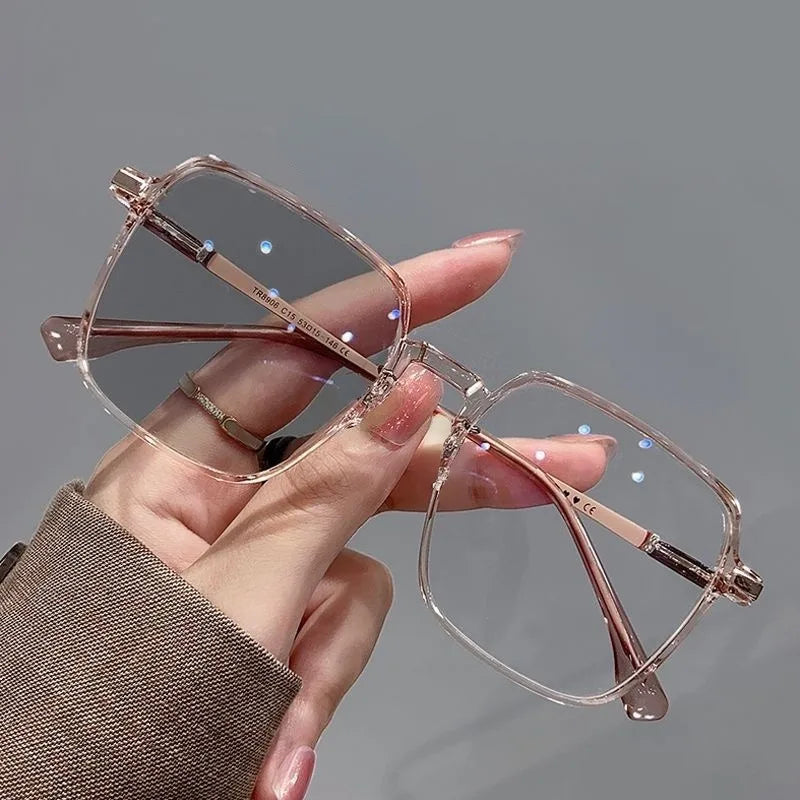 Photochromic Anti Radiation Glasses Metal Eyeglass For Woman Men - image 7