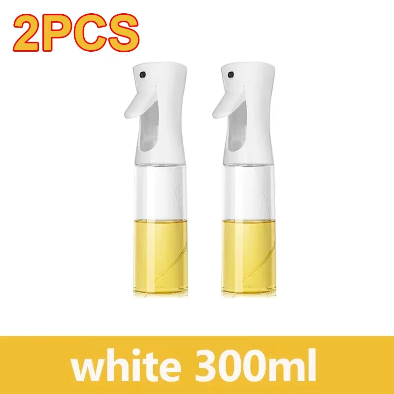 200/300/500ml Oil Spray Plastic Household Kitchen Oil Spray Bottle Or Oil Brush Nebulizing Mist Filling Cooking Dual Use BBQ…