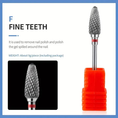 Tungsten Carbid Nail Drill Bits Electric Manicure Drill Accessory Milling Cutters for Nail Gel Polish Remover Nail Tools Efi…