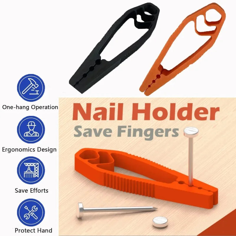 Portable Nail Fixer Tool Woodworking Nail Fixer Plastic Sliding Joint Pliers Protect Fingers for Maintenance and Woodworking…