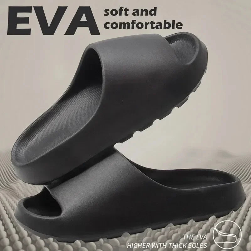 Coconut Slippers Cloud Thick-soled Sandals Summer Fashion Soft Bottom Beach Men Slippers Women's Sandals EVA Slides - image 4