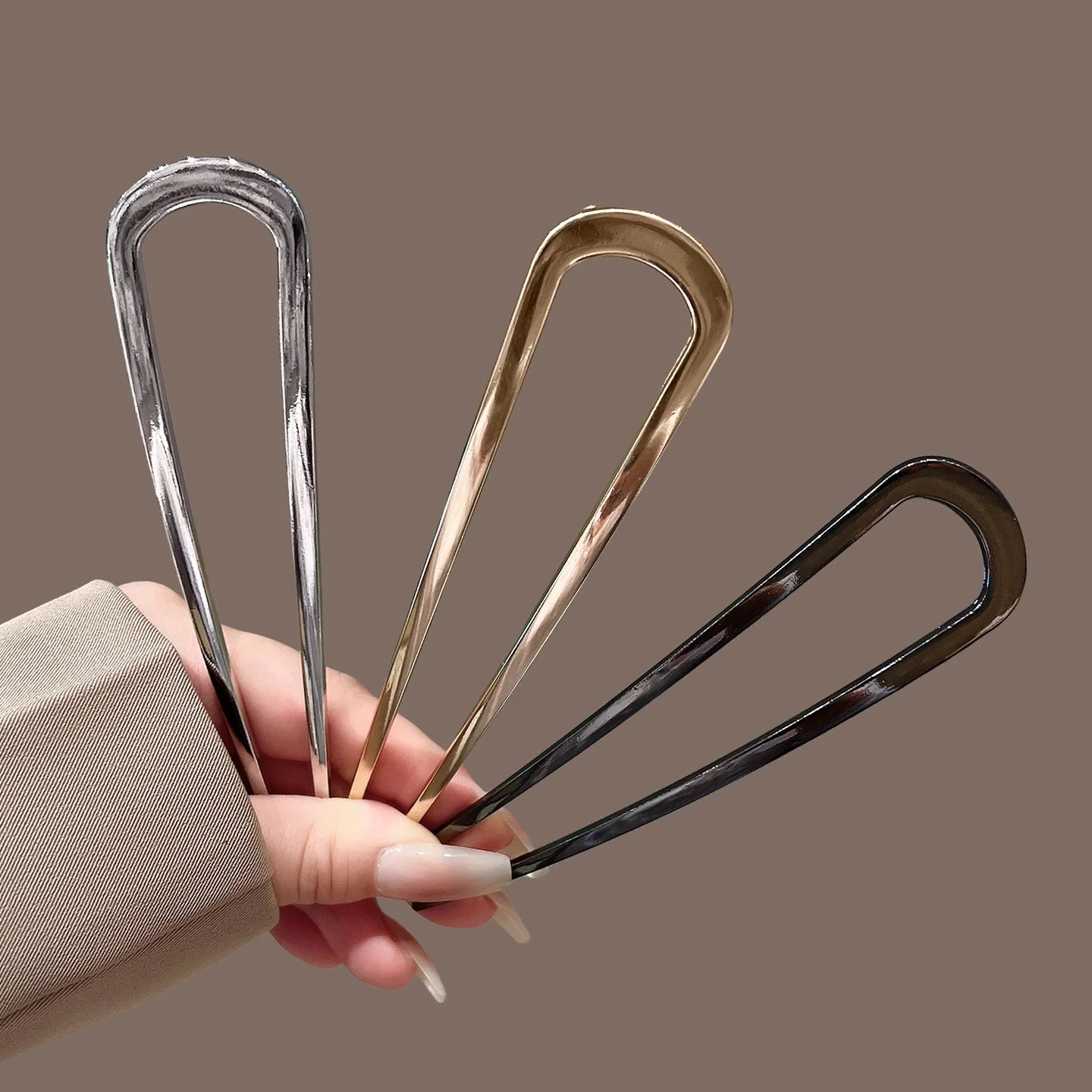 U-Shaped Hair Fork Fashion Tortoiseshell Acetate Acrylic Hairpin Geometric Headwear Hair Sticks Women Girls Hair Accessories…