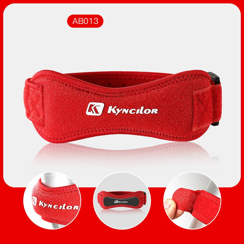 1 Piece Knee Patellar Tendon Knee Support Strape Brace Adjustable Shock Absorption Compression Knee Pad Sleeve for Basketbal…