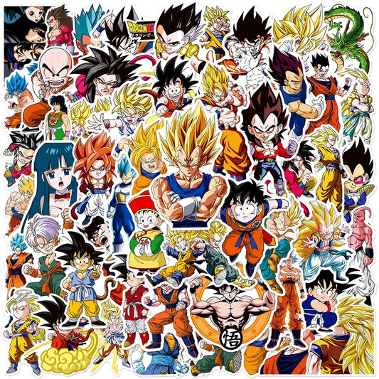 10/30/50pcs Classic Japan Anime Dragon Ball Stickers Kids Decals Toy DIY Laptop Water Bottle Phone Cool Cartoon Son Goku Sti…