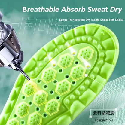 1Pair 4D Cloud Sport Insoles for Shoes PU Air Cushion Sole Soft Shock Absorption Deodorant Breathable Running Orthopedic Ins…