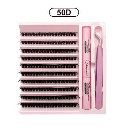 DIY Lashes Extension Kit Eyelashes 200 PCS Clusters Lash Bond and Seal Makeup Tools for Gluing Lashes Gluing Glue Accessorie…