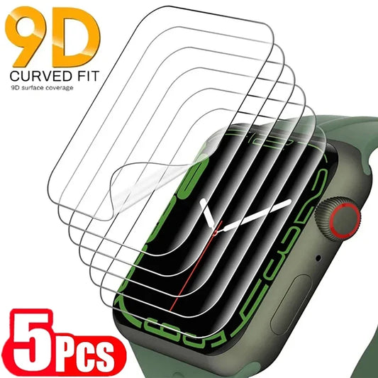 5PCS Hydrogel Film for Apple Watch 9 5 6 SE 3 2 1 40MM 44MM 42MM 38MM Screen Protector for Apple Watch Ultra 49MM 7 8 41MM 4…
